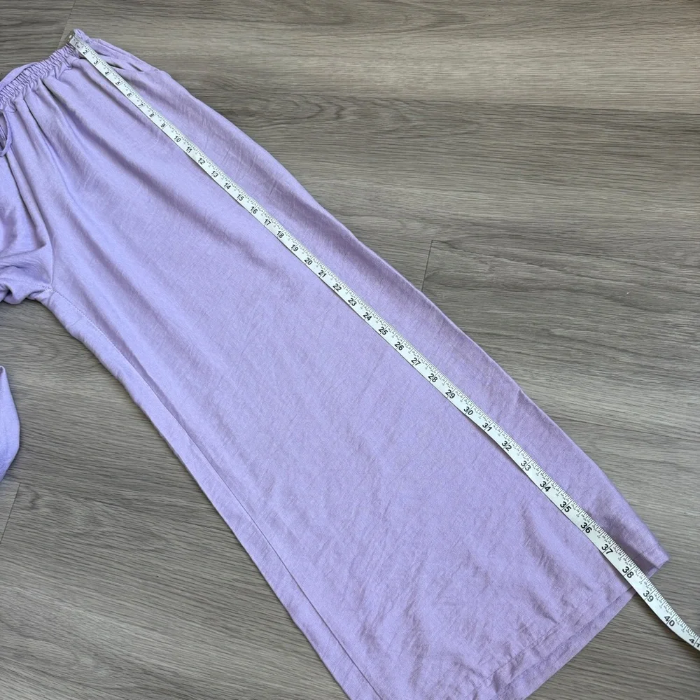 Coastal Bloom Lavender Wide-Leg Pants - Picture 8 of 8